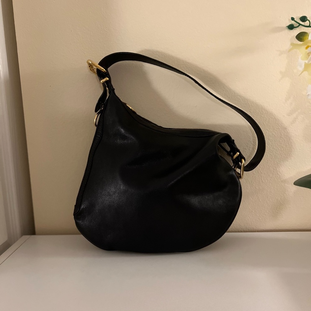 FENDI Black Leather Oyster Bag EUC
